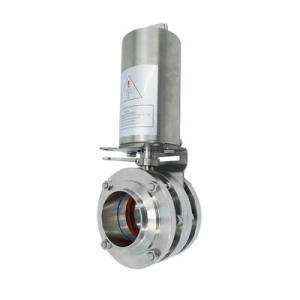 Food Grade Pneumatic Three Pieces Sanitary Butterfly Valves 