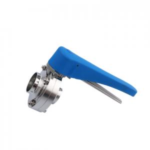 Sanitary Clamp Ss Pull Hand Thread Butterfly Valve