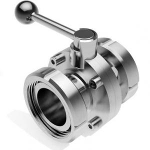 Sanitary Stainless Steel Female Threaded Butterfly Valve with Union Ends Sanitary Stainless Steel Female Threaded Butterfly Valve with Union Ends