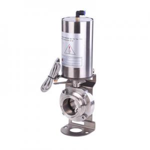 Stainless Steel Pneumatic Sanitary Clamp Butterfly Valves 