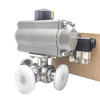 Stainless Steel Sanitary T Port Three-way Ball Valves