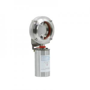 stainless steel pneumatic actuated sanitary weld butterfly valves
